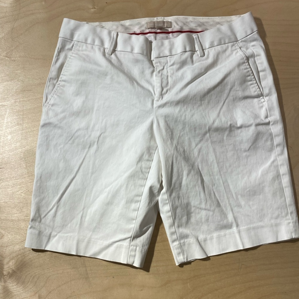 Banana Republic White Bermuda Shorts Casual Cotton Blend 10 (NG)